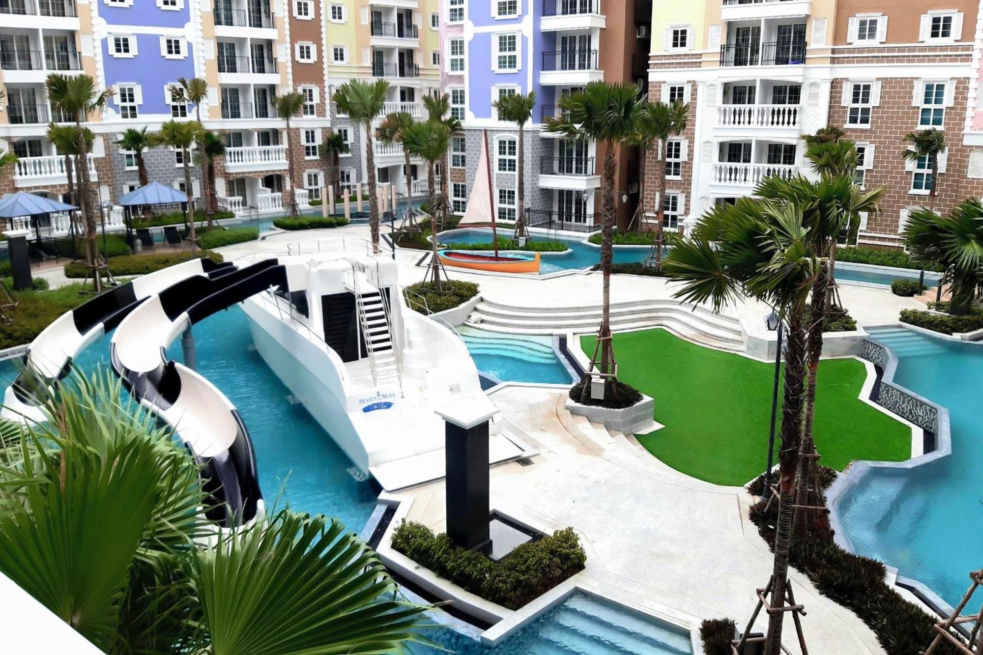 Seven Seas Cote D'Azur Jomtien Pattaya Amazing Pool Lägenhet Na Chom Thian Exteriör bild